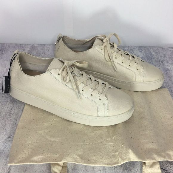 Massimo Dutti | Shoes | Massimo Dutti Ecru Leather Sneakers Sz Eu 41 |  Poshmark